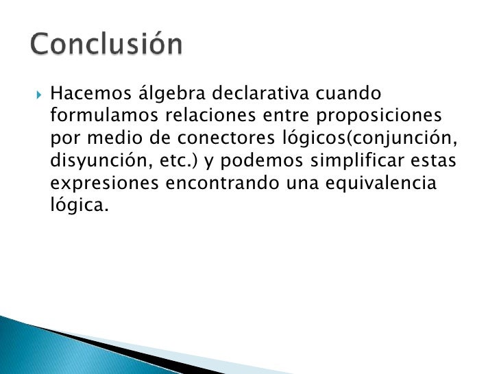 algebra declarativa